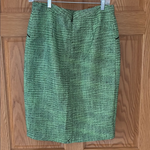 NWT Rebecca Minkoff Green Pencil Skirt Knee-Length 8 Functional Zippers - Picture 4 of 4